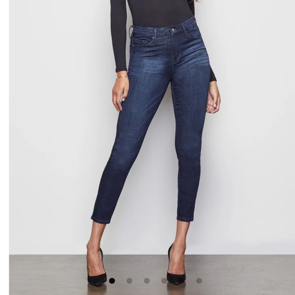 Good American Good Waist Crop Jeans Size 10 - Picture 2 of 8